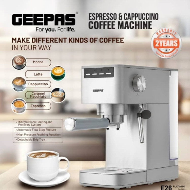 خرید و قیمت اسپرسوساز جیپاس مدل GCM1415SS GEEPAS