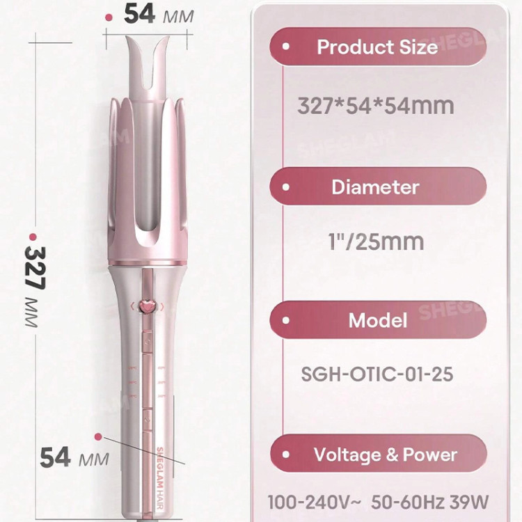 قیمت و خرید کرلی و فر کننده اتوماتیک شیگلم مدل It-Curl One-Touch سایز 25mm اورجینال دوشاخه اروپایی
