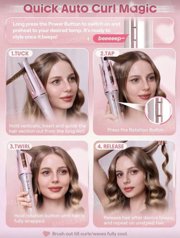 قیمت و خرید کرلی و فر کننده اتوماتیک شیگلم مدل It-Curl One-Touch سایز 25mm اورجینال دوشاخه اروپایی