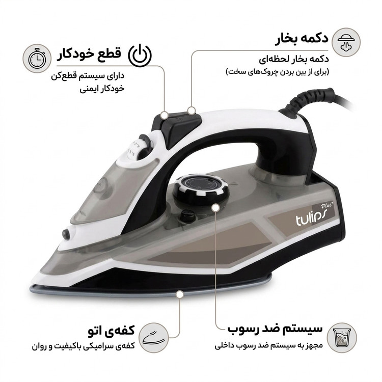 قیمت و خرید اتو بخار تولیپس مدل A370c توان ۲۲۰۰ وات